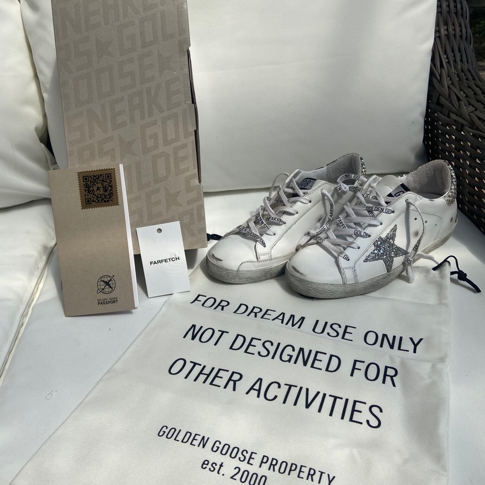 Golden Goose Superstar Sz 39 Snakeskin Sequin Star